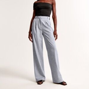 A&F Sloane Tailored Wide Leg Pant Curve Love Size 27/4s
